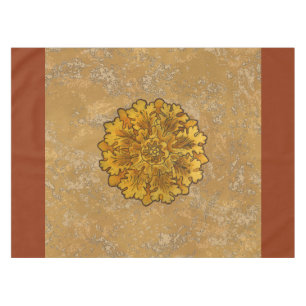 Round Oak Leaves Cluster Tablecloth