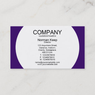 Round Panel - White with Dark Purple 330066 Business Card