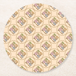 Round Paper Coasters Company Logo Promotional Bulk
