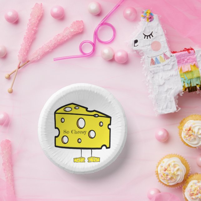 Round Paper Plate So Cheesy Paper Bowls (Party)