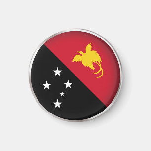 Round Papua New Guinea Magnet