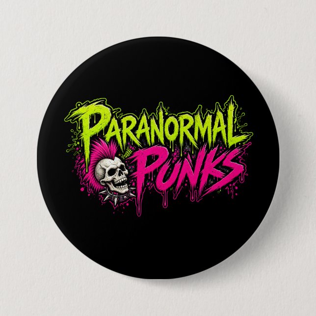 Round Paranormal Punks Logo 7.5 Cm Round Badge (Front)