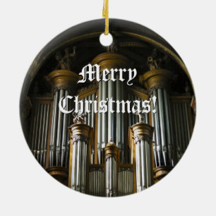 Round Parisian organ Christmas ornament