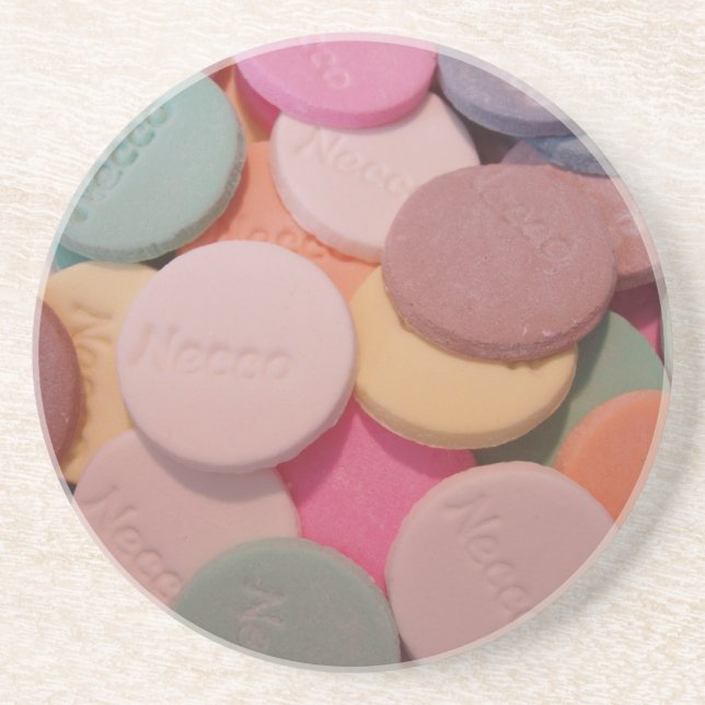 Round Pastel Candy Coaster (Front)