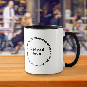 Round Pattern Business Brand Texts on Combo Mug