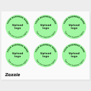 Round Pattern Tagline Texts on Light Green Sticker