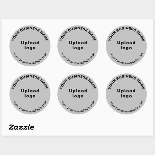 Round Pattern Website Texts on Grey Sticker (Sheet)