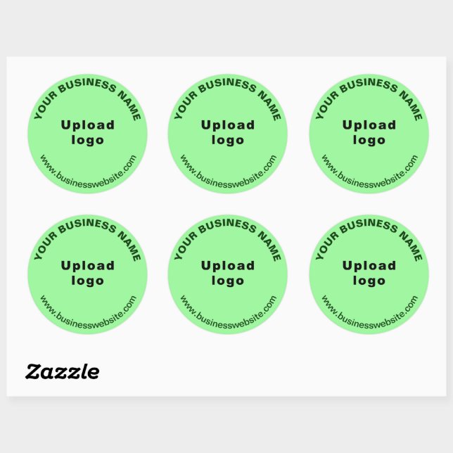 Round Pattern Website Texts on Light Green Sticker (Sheet)