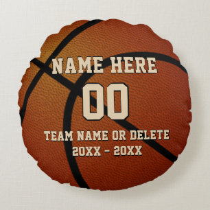 Round Personalised Basketball Pillow, Your Text Round Cushion