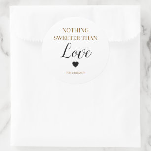 Round personalised love sticker