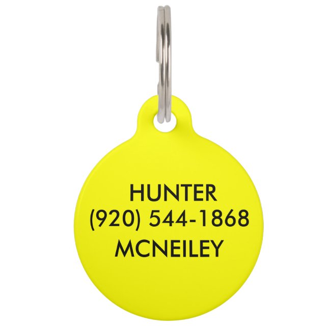 Round Pet Tag (Front)