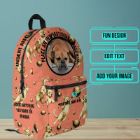 Round Photo and Text Astronaut Dogs in Space
