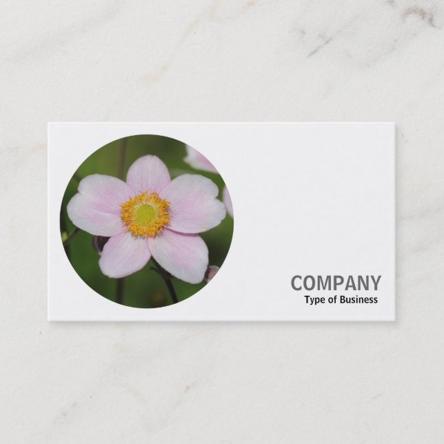 Round Photo - Anemone Business Card (Front)