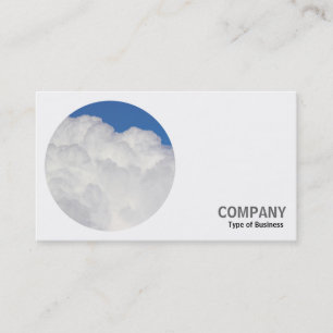 Round Photo - Clouds Business Card