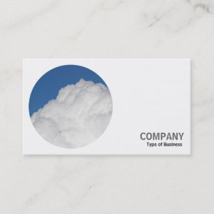 Round Photo - Clouds Business Card