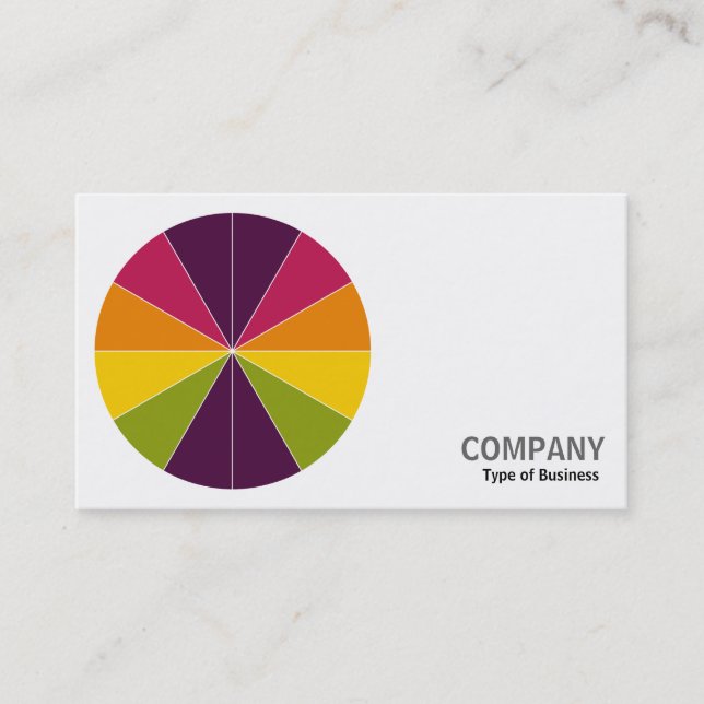 Round Photo - Colour Segments 02 Business Card (Front)