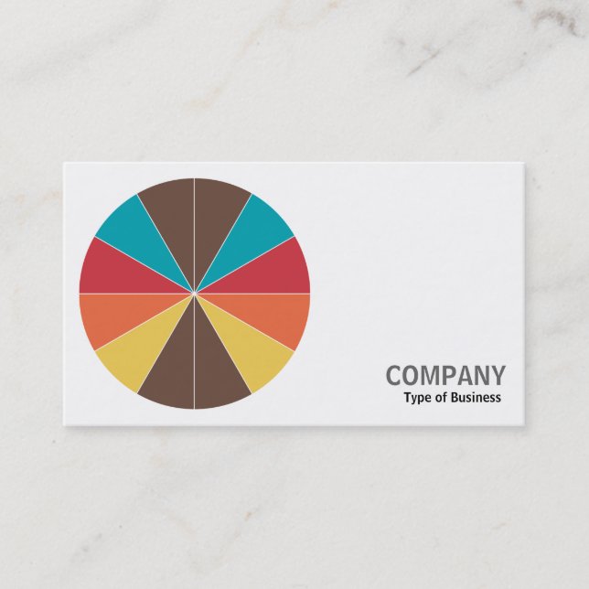Round Photo - Colour Segments 05 Business Card (Front)