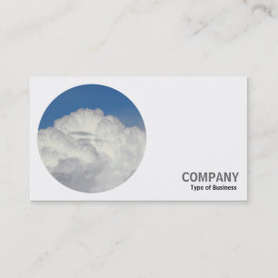 Round Photo - Cumulus Clouds Business Card