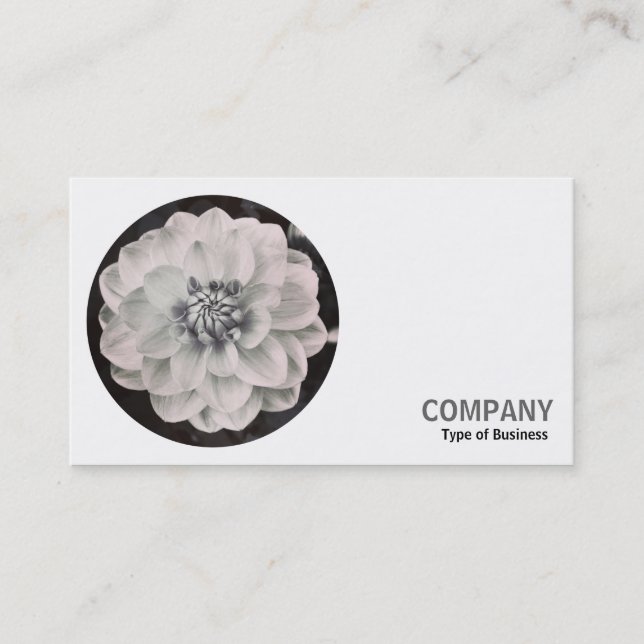 Round Photo - Dahlia Business Card (Front)