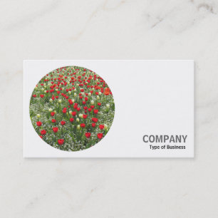 Round Photo - Flower Bed Business Card