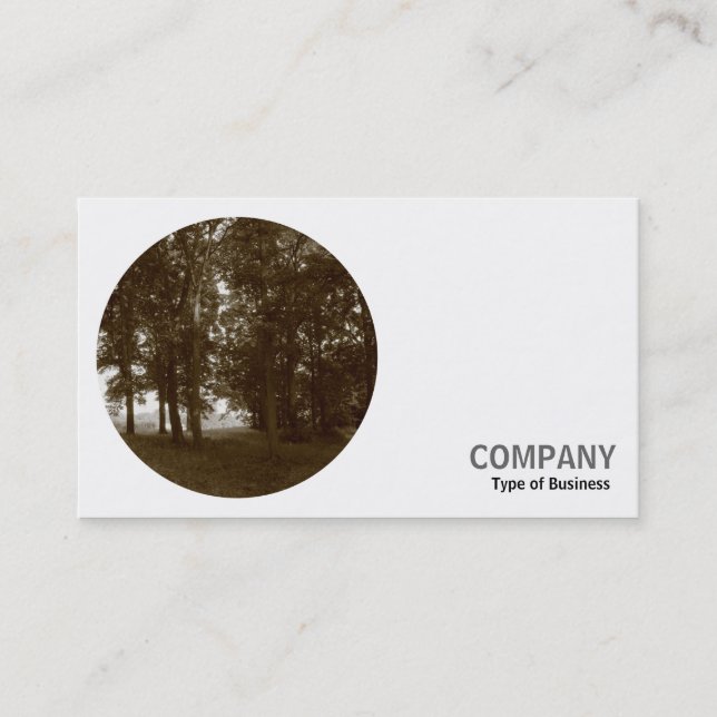 Round Photo - In the Park Business Card (Front)