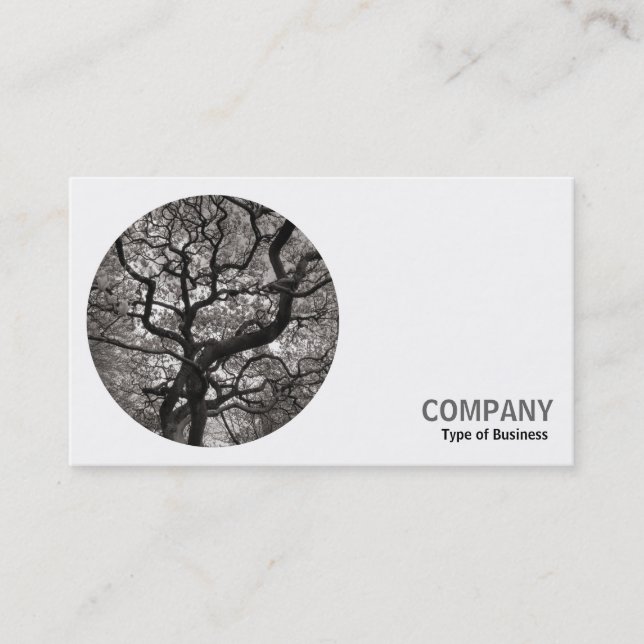 Round Photo - Japanese Maple Tree Business Card (Front)