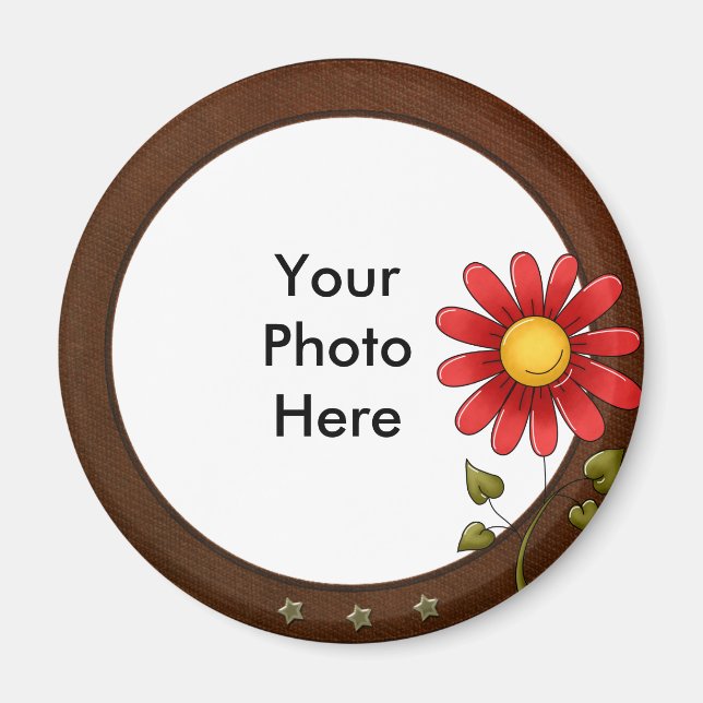 Round photo magnet (Front)