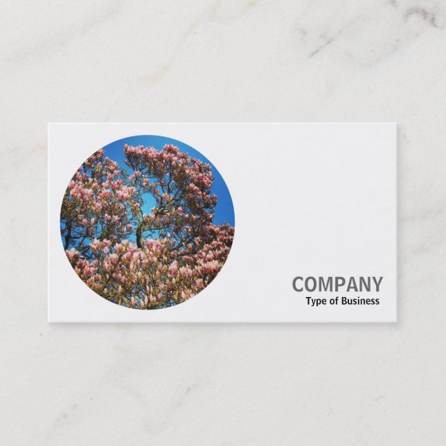Round Photo - Magnolia Tree Business Card (Front)