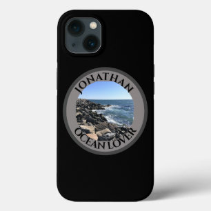 Round Photo of Blue Atlantic Ocean Sea Lovers Cute iPhone 13 Case
