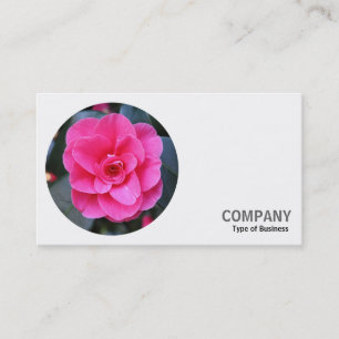 Round Photo - Pink Camellia Business Card