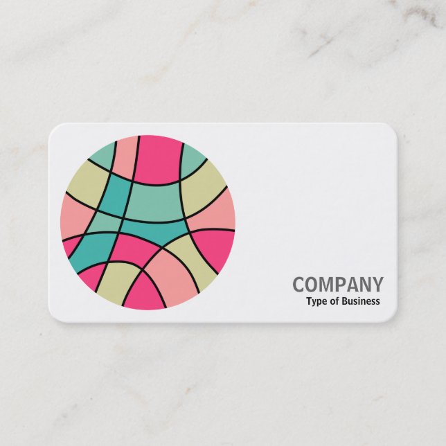Round Photo - Round Colour Abstract 160422(07) Business Card (Front)