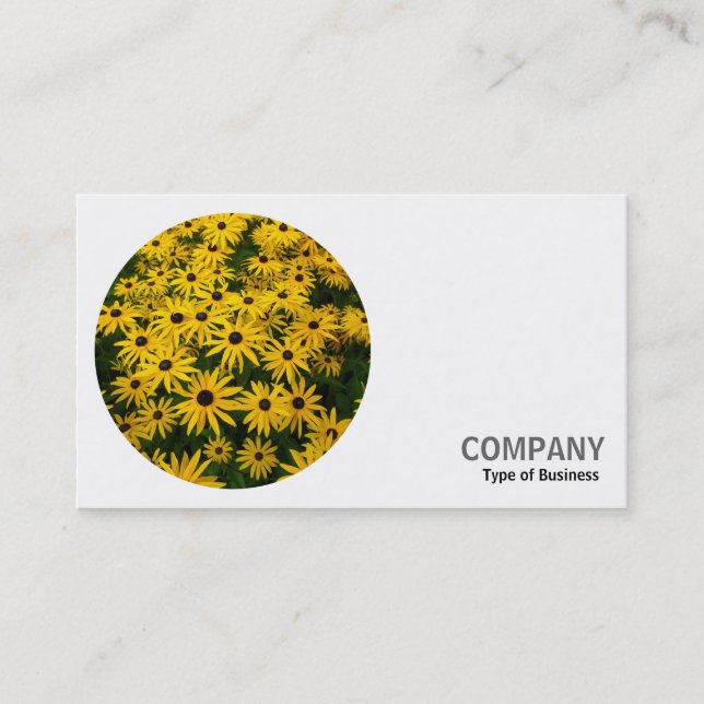 Round Photo - Rudbeckias Business Card (Front)