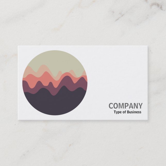 Round Photo - Sound Sketch 01 Business Card (Front)