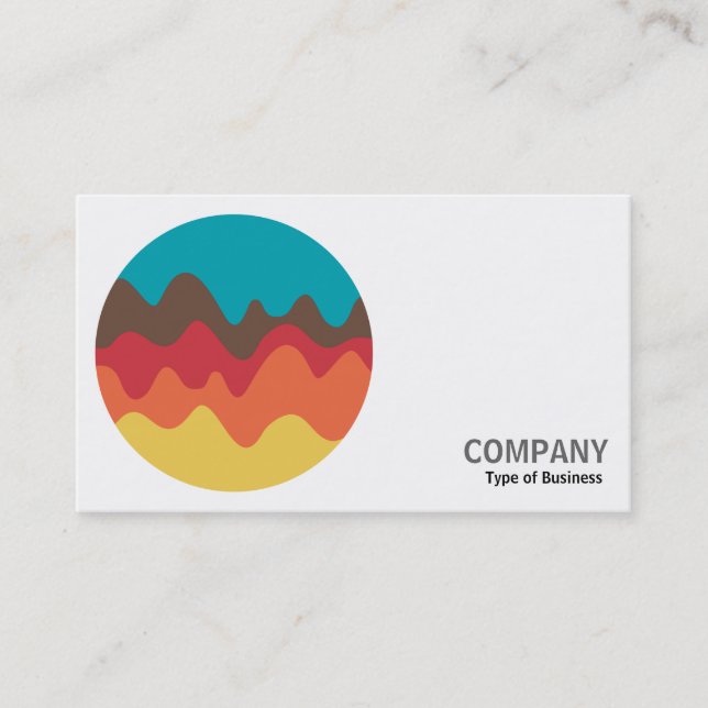 Round Photo - Sound Sketch 08 Business Card (Front)