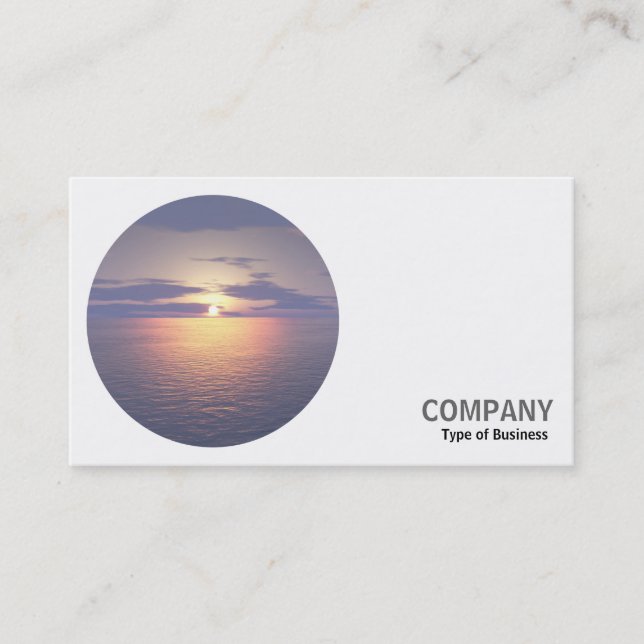 Round Photo - Sunrise/Sunset Business Card (Front)