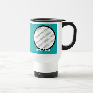 Round Photo & Text Travel Mug - Create Your Own