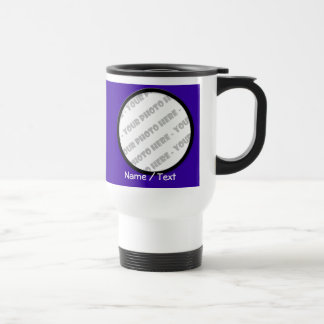 Round Photo & Text Travel Mug - Create Your Own