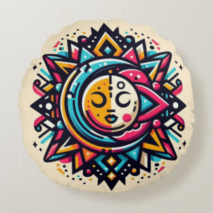 Round Pillow Abstract