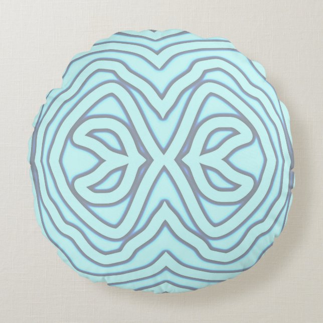 Round Pillow, Classic fabric print pattern design Cushion (Front)