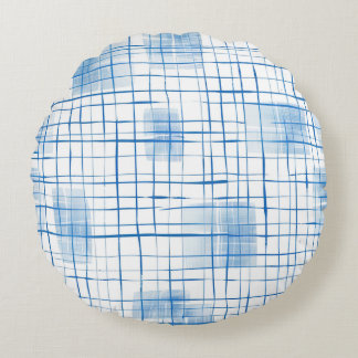 Round Pillow cool check pattern