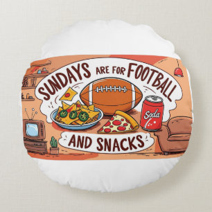 Round Pillow-Football Cushion
