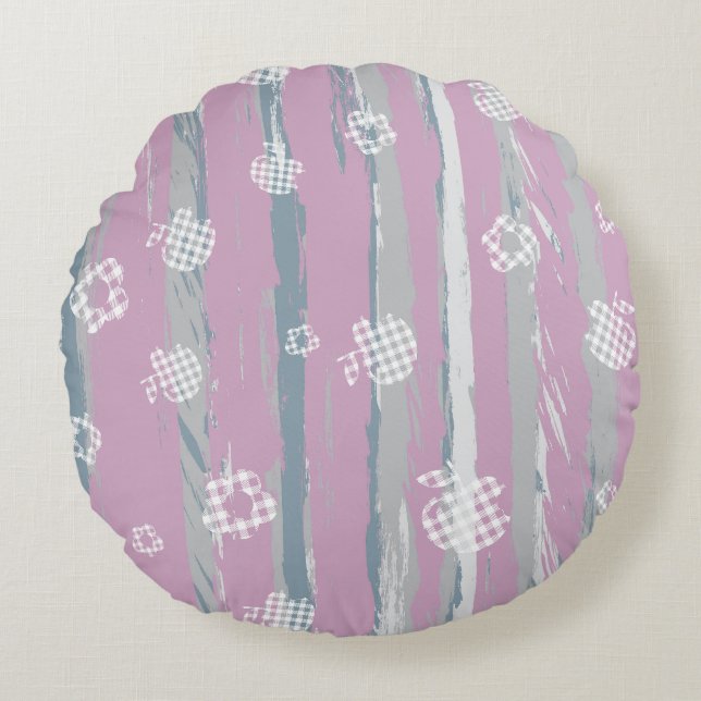 Round Pillow – Gingham Orchard (Front)