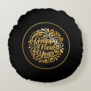 Round Pillow- Happy New Year 2026 Cushion