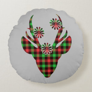 Round Pillow-Holiday Deer Cushion