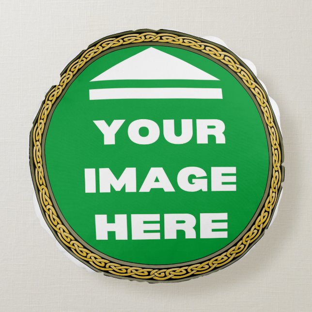 Round Pillow - Personalised - Add Image / Text (Front)