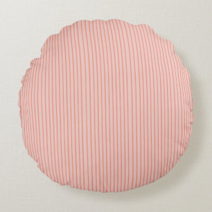 Round Pillow Stripes Modern Coral Peach Minimalist
