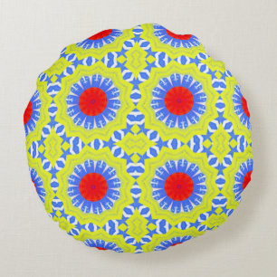 Round Pillow with Round Pattern 1owlartist