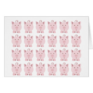 Round Pink Pig Pattern