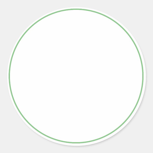 ROUND Plain STICKER with BORDER - Greetings Lables (Front)