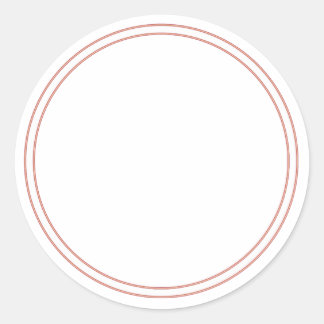 ROUND Plain STICKER with BORDER - Greetings Lables